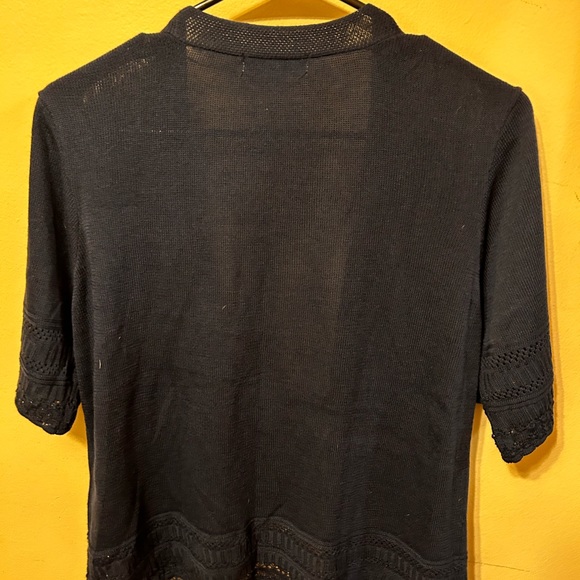 Robbie Bee cardigan short sleeve sweater Navy Blue - Picture 4 of 5